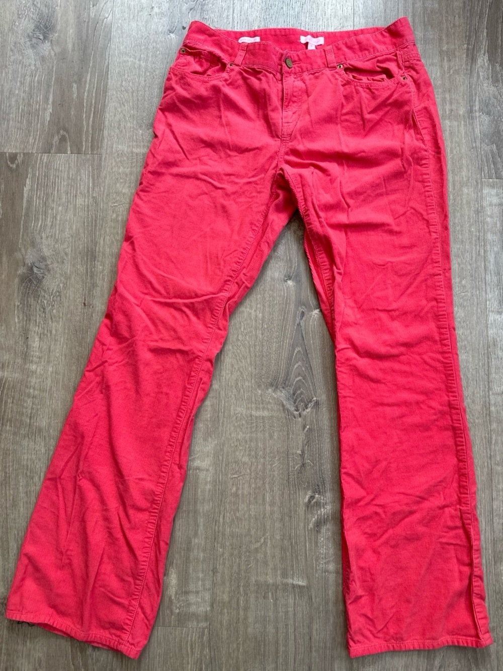 Lilly Pulitzer Men's Coral-Red Corduroy Pants